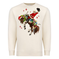 Sandshell christmas cowboy santa Premium Sweatshirt - MaliasSmallBusiness