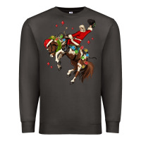 Smoke christmas cowboy santa Premium Sweatshirt - MaliasSmallBusiness