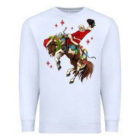 White christmas cowboy santa Premium Sweatshirt - MaliasSmallBusiness