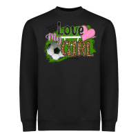 Black love my girl soccer Heavyweight Sweatshirt - HRA Design Shop