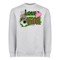 Heather Grey love my girl soccer Heavyweight Sweatshirt - HRA Design Shop