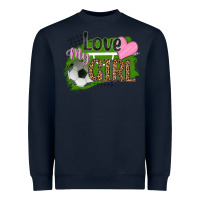 Navy love my girl soccer Heavyweight Sweatshirt - HRA Design Shop