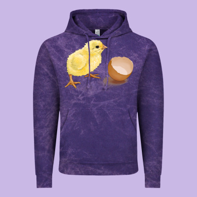 Chick With Egg Vintage Hoodie Designed By Ranaportraitstore