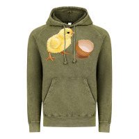 Vintage Olive chick with egg Vintage Hoodie - RanaPortraitStore