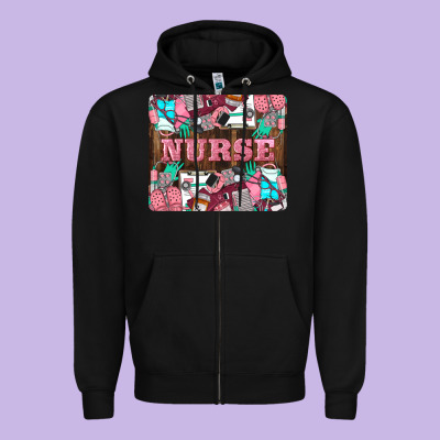 Nurse Zipper Hoodie Designed By Lillyallendesigns
