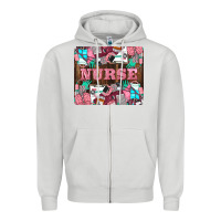 Dove Grey Nurse Zipper Hoodie - LillyAllenDesigns