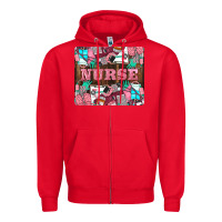 Red Nurse Zipper Hoodie - LillyAllenDesigns