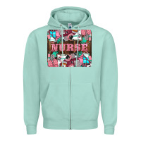 Seafoam Nurse Zipper Hoodie - LillyAllenDesigns