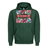 Sports Green Nurse Zipper Hoodie - LillyAllenDesigns