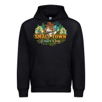 Black Small town Easter Day Urban Hoodie - NancyCooperArtShop