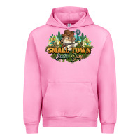 Fuchsia Pink Small town Easter Day Urban Hoodie - NancyCooperArtShop