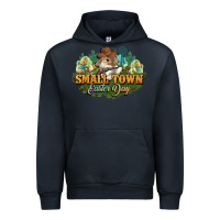 Navy Small town Easter Day Urban Hoodie - NancyCooperArtShop