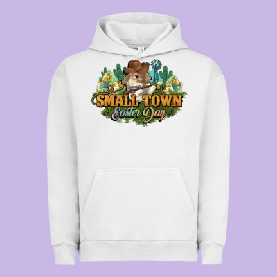 Small Town Easter Day Urban Hoodie Designed By Nancycooperartshop