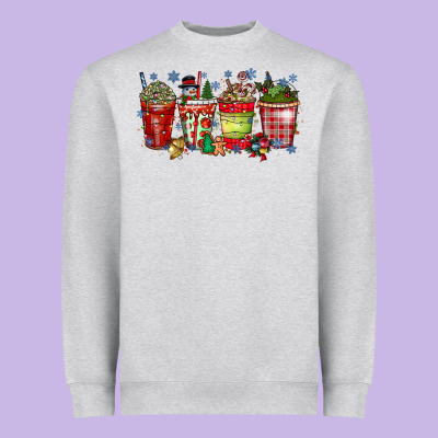Christmas Drink Heavyweight Sweatshirt Designed By Cowhidedigitalart