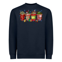 Navy christmas drink Heavyweight Sweatshirt - CowhideDigitalArt