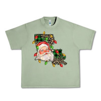 Oil Green Louisiana map christmas santa Urban Heavy Tee - FaDigitalArtStudio