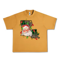 Louisiana Map Christmas Santa Urban Heavy Tee | Teevron