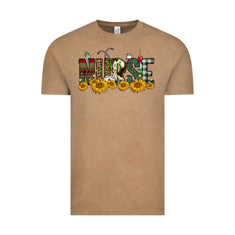 Christmas Nurse Sunflower Vintage Tee by FaDigitalArtStudio | Teevron