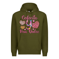 Army Green cafecito y pan dulce Premium Hoodie - Artiststas