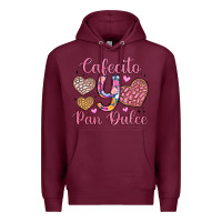 Burgundy cafecito y pan dulce Premium Hoodie - Artiststas