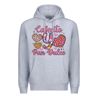 Heather Grey cafecito y pan dulce Premium Hoodie - Artiststas