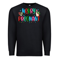Black merry and pregnant Premium Sweatshirt - MaliasSmallBusiness