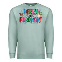 Seafoam merry and pregnant Premium Sweatshirt - MaliasSmallBusiness