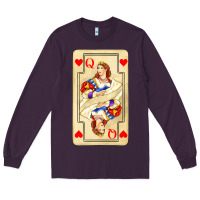 Plum love playing cards queen Long Sleeve Tee - AdoDesignShop