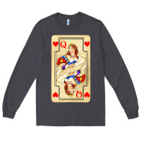 Smoke love playing cards queen Long Sleeve Tee - AdoDesignShop