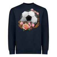 Navy western soccer with roses Heavyweight Sweatshirt - HRA Design Shop
