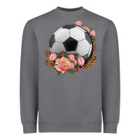 Western Soccer With Roses Heavyweight Sweatshirt | Teevron