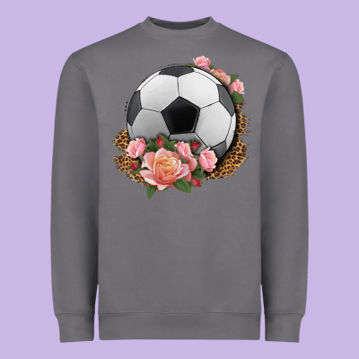 Western Soccer With Roses Heavyweight Sweatshirt Designed By Hra Design Shop