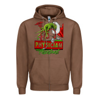 Chestnut christmas character hand physician assistant Zipper Hoodie - NancyCooperArtShop