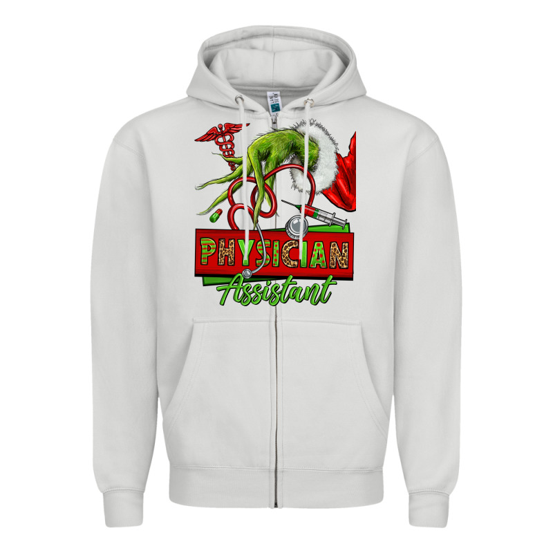 Christmas Character Hand Physician Assistant Zipper Hoodie by NancyCooperArtShop | Teevron