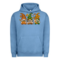Pigment Pebble Blue Fall Gnomes Urban Hoodie - texasbilliewilder
