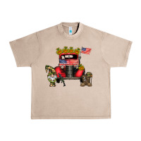 French Oak america soldier truck Urban Heavy Tee - CowhideDigitalArt