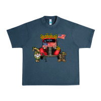 Midnight Navy america soldier truck Urban Heavy Tee - CowhideDigitalArt