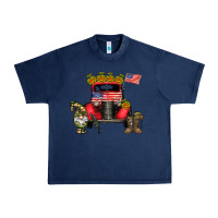 Navy america soldier truck Urban Heavy Tee - CowhideDigitalArt