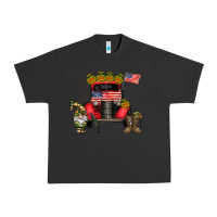 Pigment Black america soldier truck Urban Heavy Tee - CowhideDigitalArt