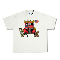 Pistachio america soldier truck Urban Heavy Tee - CowhideDigitalArt