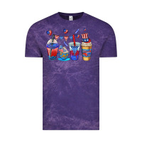 Cloud Purple 4th of july coffee cups Vintage Tee - AdoDesignShop