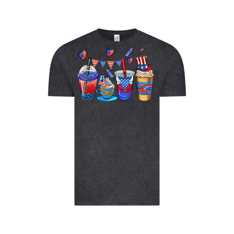 4th Of July Coffee Cups Vintage Tee by AdoDesignShop | Teevron