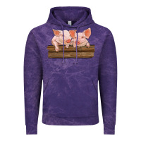 Cloud Purple barn pigs Vintage Hoodie - RanaPortraitStore