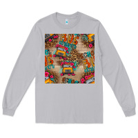 Moon Dust school bus driver and flower seamless patterns Long Sleeve Tee - BundleAndBundleShop