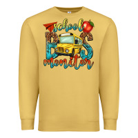 Antique Gold school bus monitor Premium Sweatshirt - NancyCooperArtShop