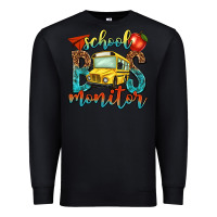 Black school bus monitor Premium Sweatshirt - NancyCooperArtShop