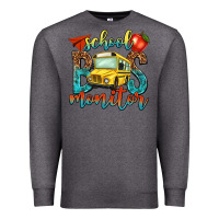 Charcoal Heather school bus monitor Premium Sweatshirt - NancyCooperArtShop