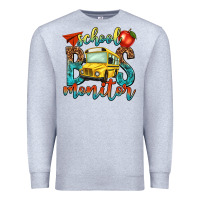 Heather Grey school bus monitor Premium Sweatshirt - NancyCooperArtShop
