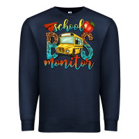 Navy school bus monitor Premium Sweatshirt - NancyCooperArtShop