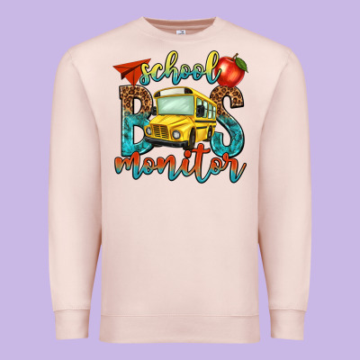 School Bus Monitor Premium Sweatshirt Designed By Nancycooperartshop